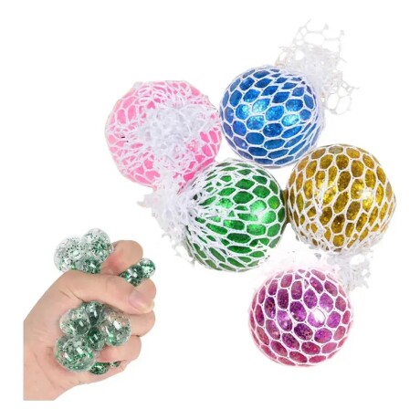 Pelota Squishy Con Malla 1 Orbit Antiestrés Sensorial 001