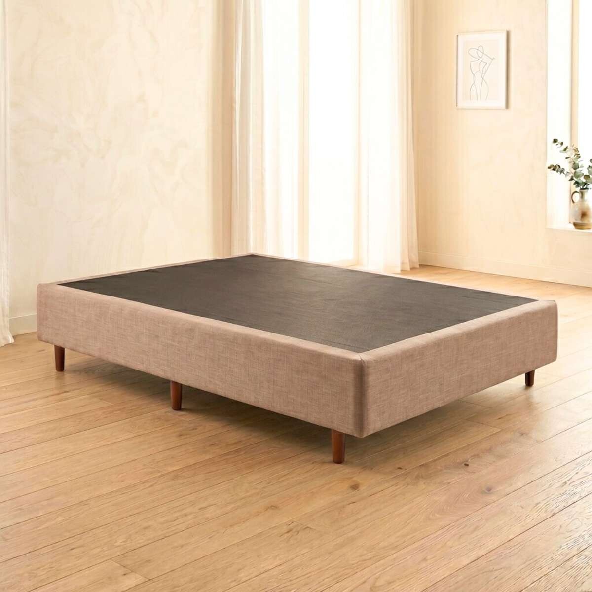 Base Sommier 2 Plazas Mannes - Beige 