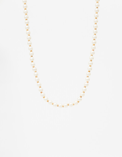 Collares Cortos Perla Collar Corto De Perlas - Blanco Crema