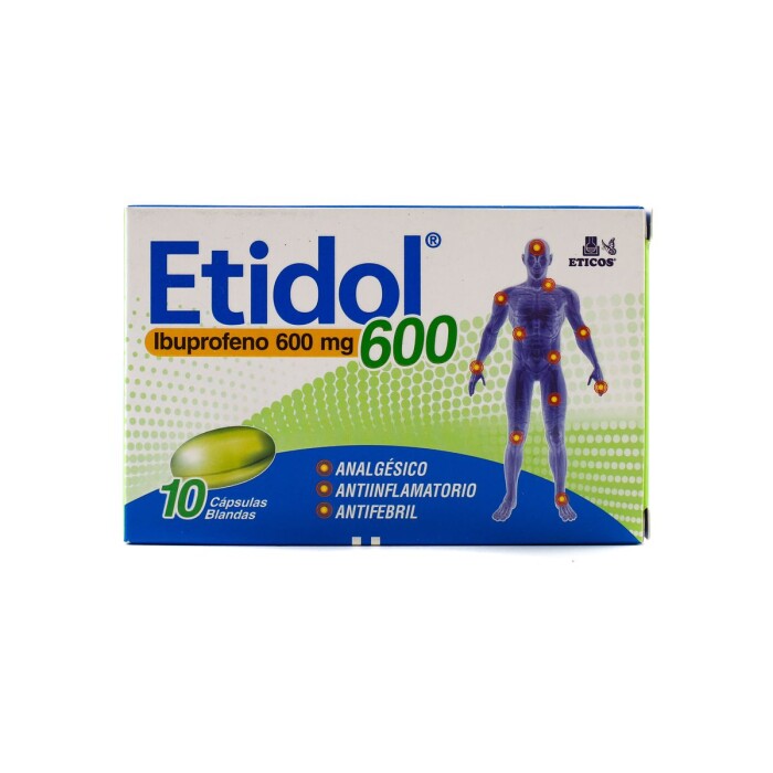 ETIDOL 600 CJ X 10 CÁPS. BLANDAS única