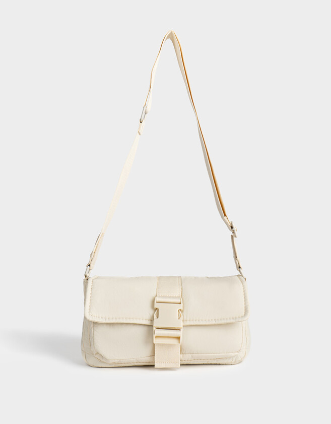 Bandoleras Bandolera Con Hebilla Frontal - Blanco Crudo