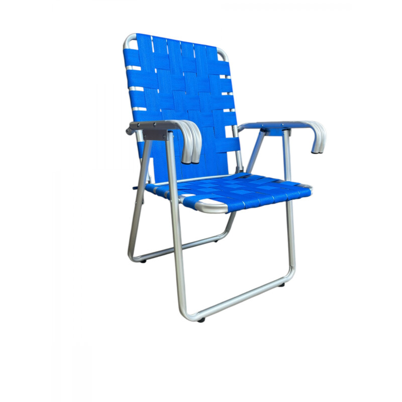 Silla plegable aluminio nacional Azul