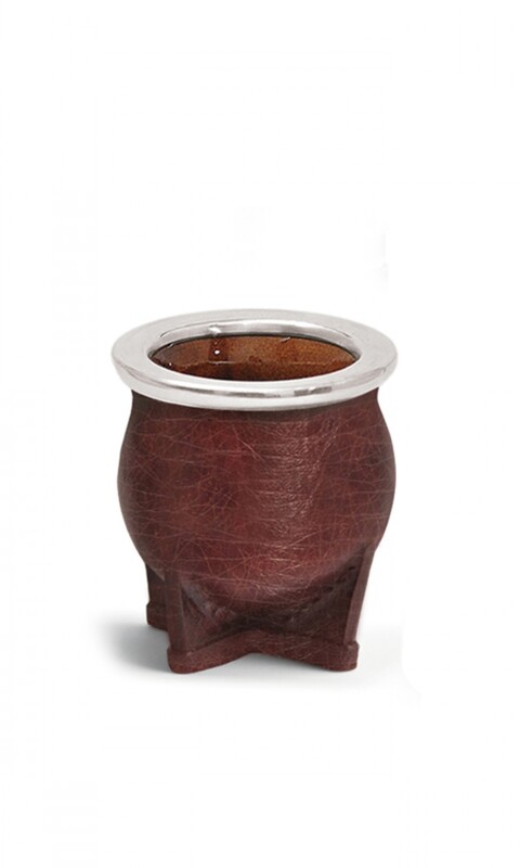 MATE DE CERÁMICA CHICO DELTA QUEBRADO CHOCOLATE
