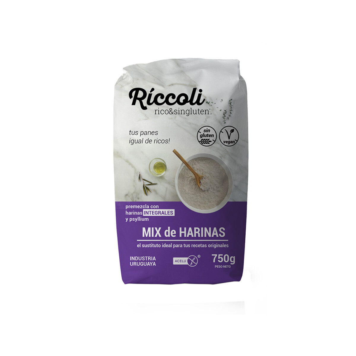 Mix de harinas integral sin gluten Riccoli 
