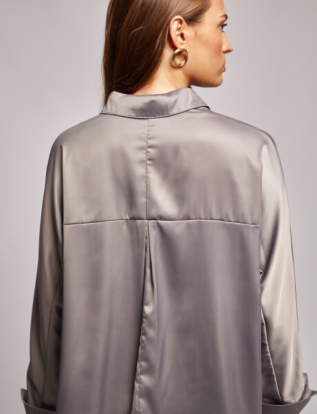 Camisa boxy peach plateado