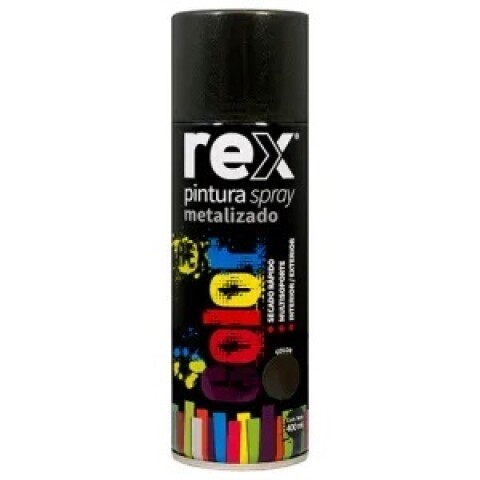 Pintura Aerosol Spray Colores Metalizados Secado Rápido Negro