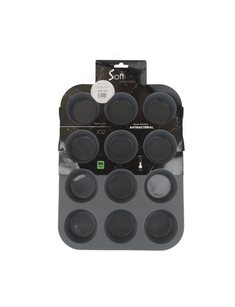 MOLDE MUFFIN X12 SILICONA 36X26.5X2CM GRIS MOLDE MUFFIN X12 SILICONA 36X26.5X2CM GRIS