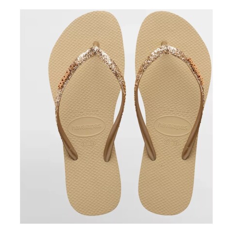 Sandalias Havaianas Slim Glitter Ii Mujer Sand Grey