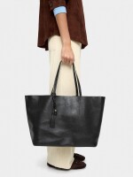 Bolso Shopper Reversible Con Bolsa Extraíble L negro
