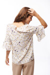 BLUSA LARISSA ESTAMPADO LILA Y AMARILLO