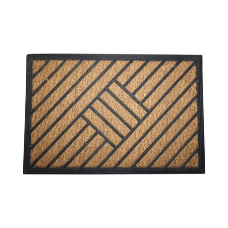 Felpudo Coco/Goma 40X60Cm H.1Cm Lineas Cruzadas