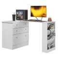 COMODA CON ESCRITORIO GIRATORIO - BLANCO COMODA CON ESCRITORIO GIRATORIO - BLANCO