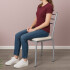 Silla Gitana Acolchonada Con Hierro, Soportan 150 Kg BLANCO