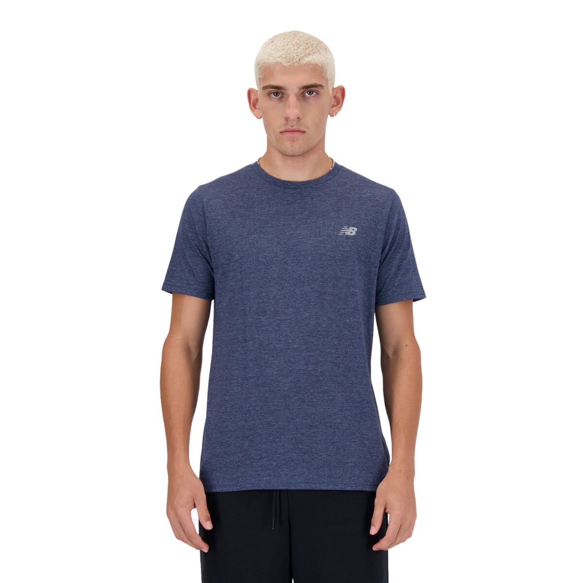 Remera New Balance de Hombre - HEATHERTECH - MT41070NNH - BLUE 