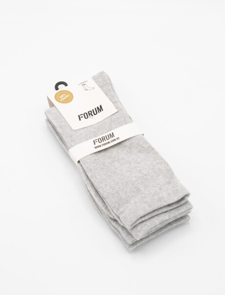 Media Casual Canelon Pack x 2 Pares Gris Claro