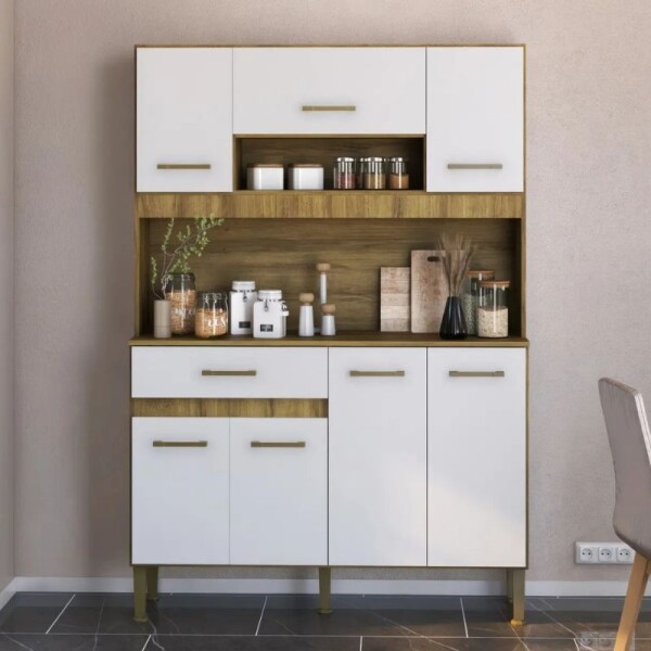 KIT COCINA FLORENCIA 7 PUERTAS 1 CAJON MIEL/BLANCO KIT COCINA FLORENCIA 7 PUERTAS 1 CAJON MIEL/BLANCO