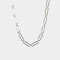 Collares Cortos Acero quirúrgico Collar Corto Eslabones Acero - Plateado