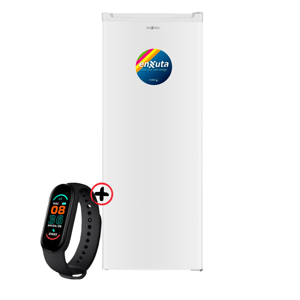 Freezer Vertical Enxuta 168 L Clase A Color Blanco + Smartwatch 