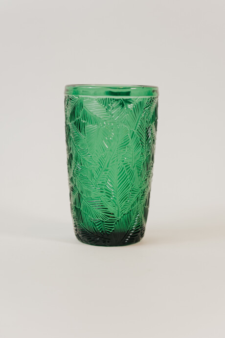 Vaso Relieve Verde Oscuro