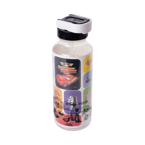 Botella Plástica Fun Cars 600 ml con Adhesivos U