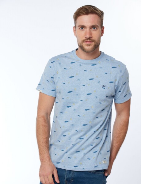 REMERA ESTAMPADA Azul