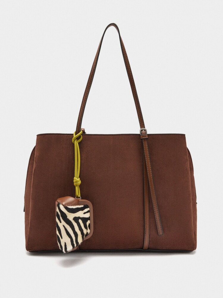 Bolso Para Portátil Hasta 15" Con Colgante De Piel camel