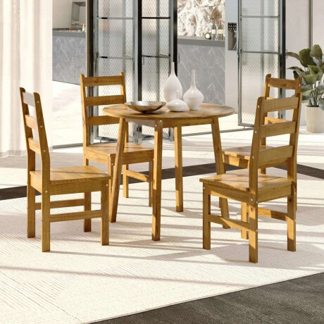 Conjunto de Comedor 4 sillas Irlanda Natural