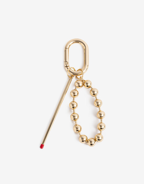 Llavero Metal Llavero Y Bag Charm Fósforo Metálico - Dorado