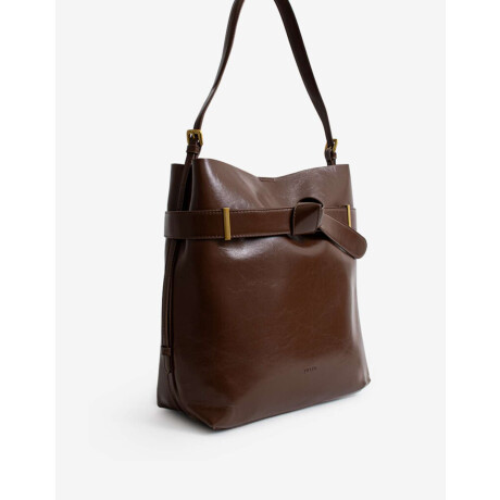 Cartera Saca Con Lazo Marron Suela