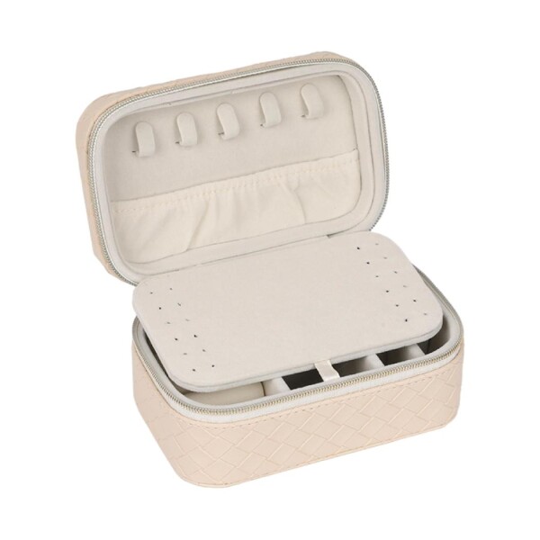 Organizador de joyas beige