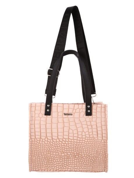 Cartera Moon Croco Rosa