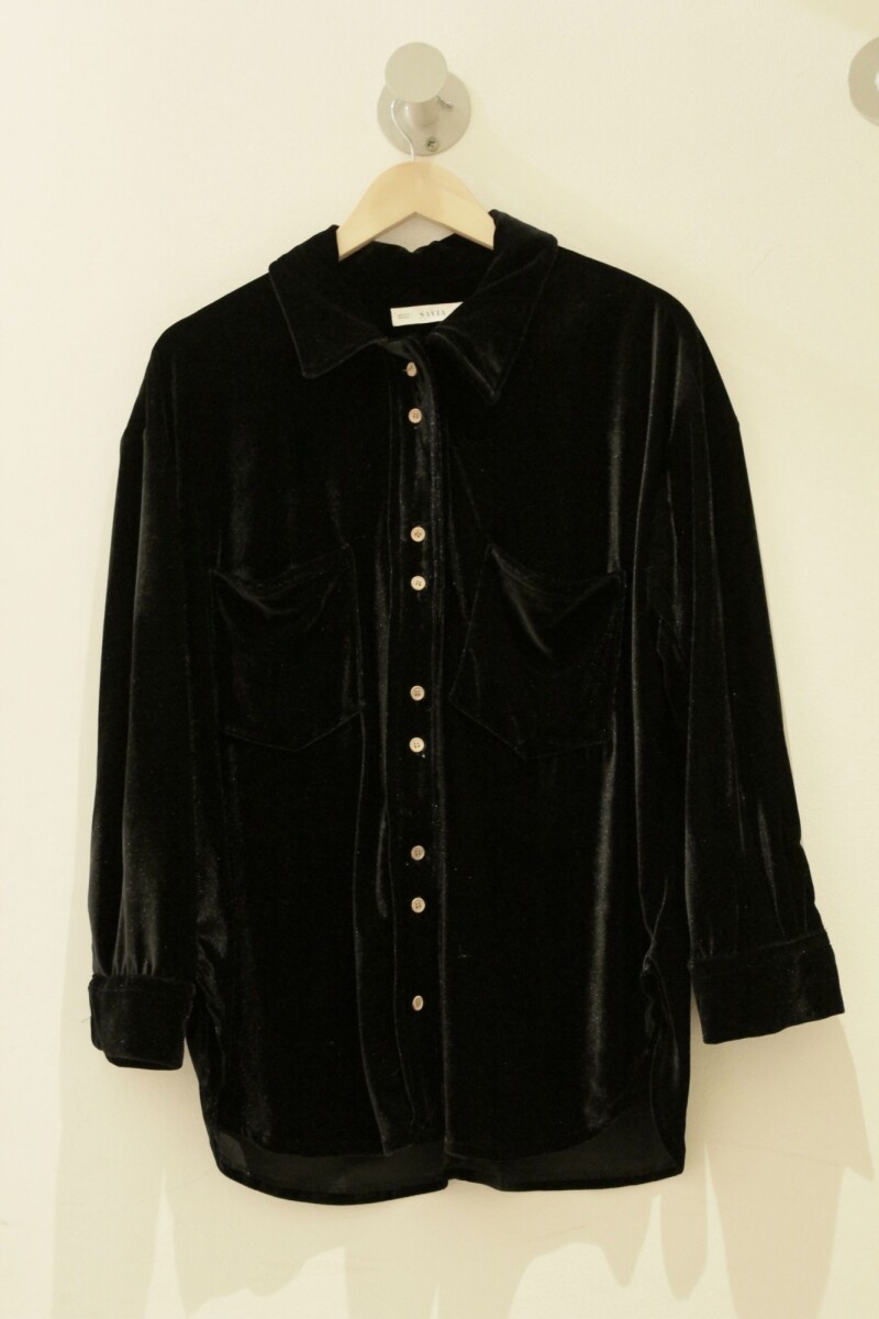 Camisa Bimba Velvet Negro