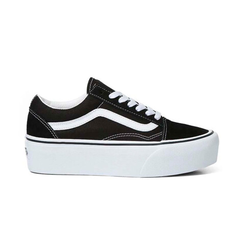 Old Skool Stackform - Mujer Suede/Canvas Black/True White