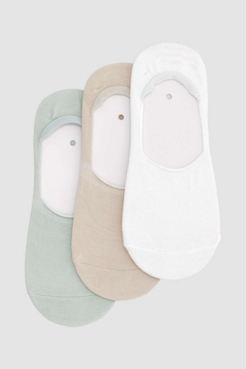 Pack de 3 medias invisibles lisas - Variante 39 