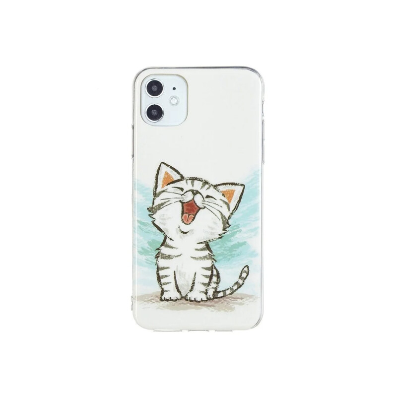 Protector para iPhone 11 fluorescente diseño gato Protector Para Iphone 11 Fluorescente Diseño Gato