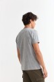 Remera básica manga corta GRIS MELANGE