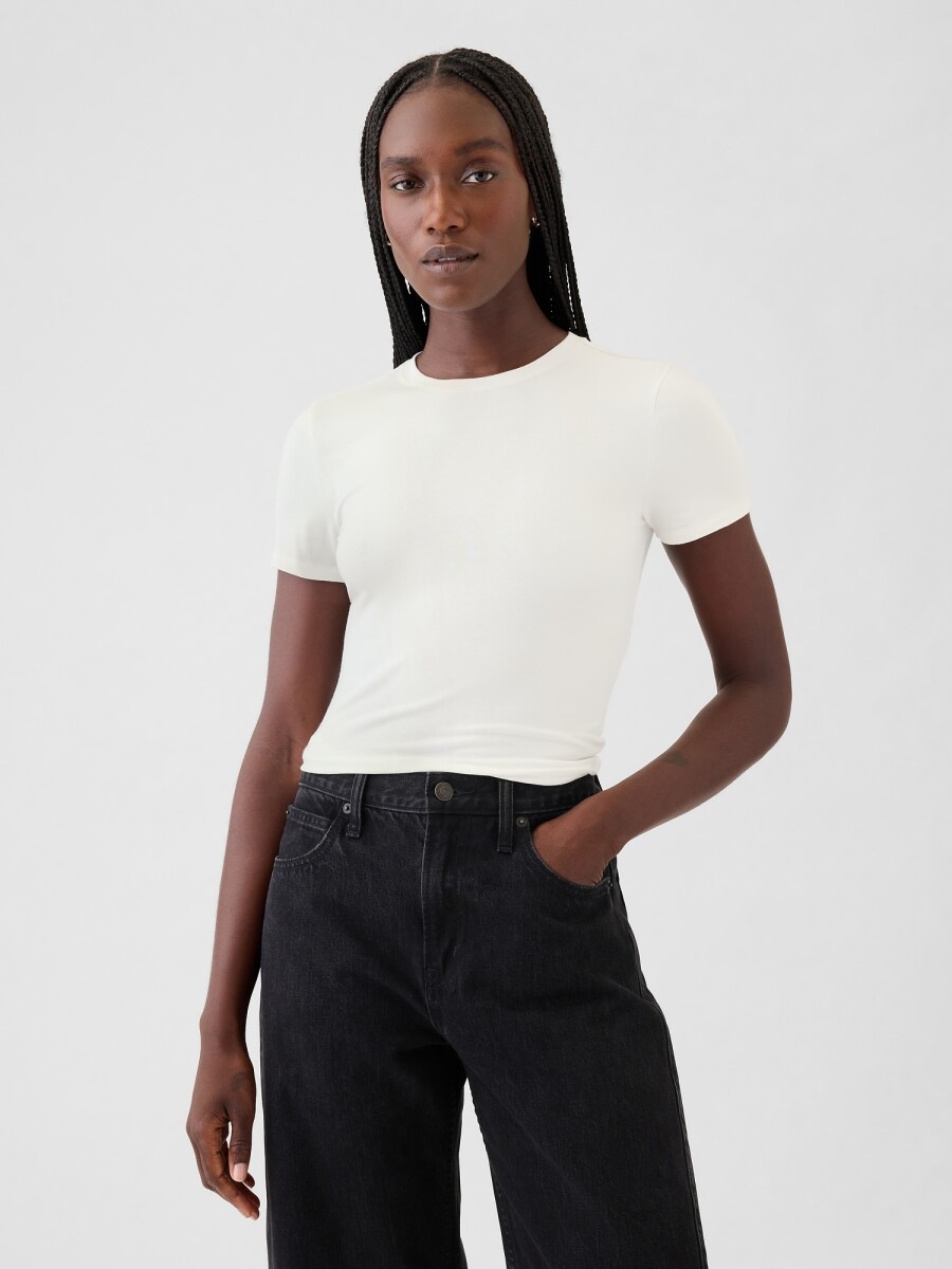Remera Manga Corta Mujer - New Off White 