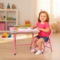 Escritorio Infantil Con Silla Plegable Rosa