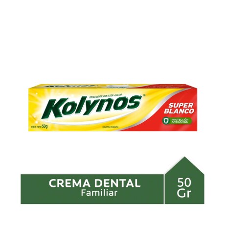 CREMA DENTAL KOLYNOS 50GRS SUPER BLANCA (CHICA) 50g CREMA DENTAL KOLYNOS 50GRS SUPER BLANCA (CHICA) 50g