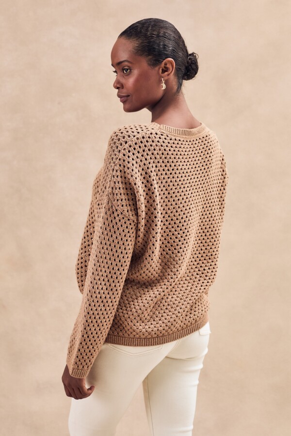 Sweater Lurex Camel