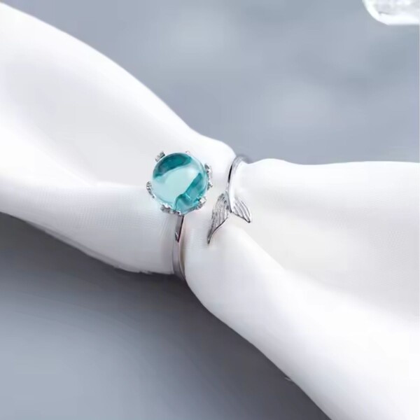 Anillo Cola De Sirena Con Circonita CÃºbica de Plata 925 con Caja Anillo Cola De Sirena Con Circonita CÃºbica de Plata 925 con Caja