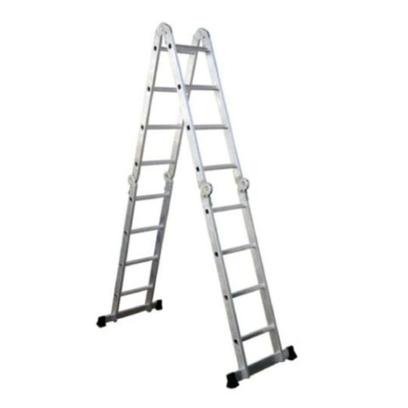 ESCALERA ARTICULADA DE ALUMINIO 4X4 150KG 1,29/4,72M ESCALERA ARTICULADA DE ALUMINIO 4X4 150KG 1,29/4,72M