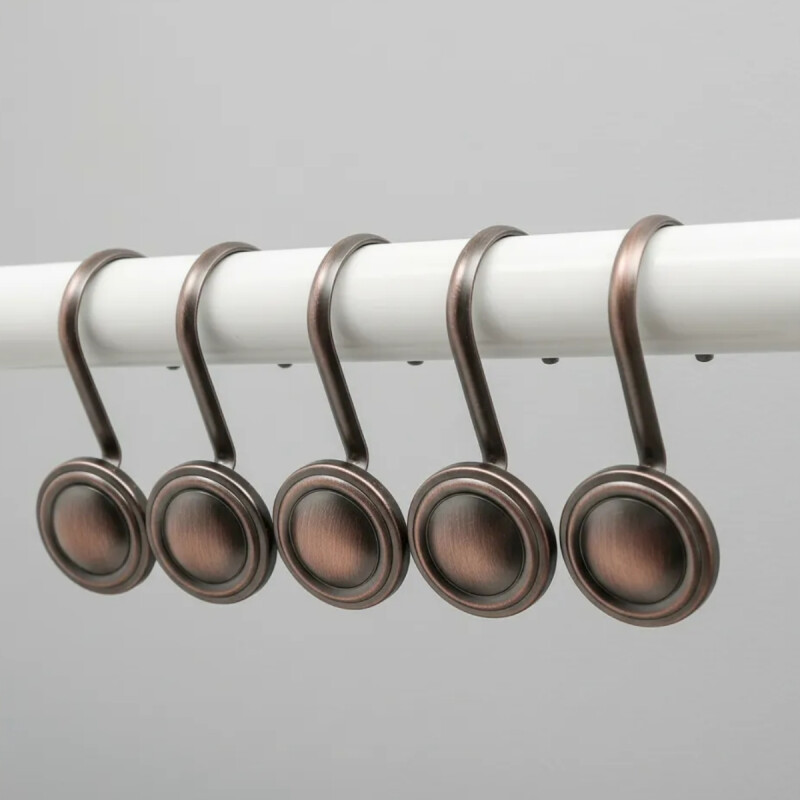 Set x12 ganchos para cortina. boton S/C