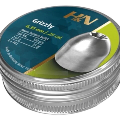 Chumbos Hyn Grizzly 6,35mm 31grains x 150 unidades Chumbos Hyn Grizzly 6,35mm 31grains x 150 unidades