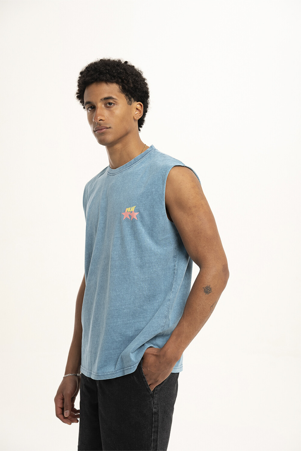 Musculosa Pulau Starship Azul