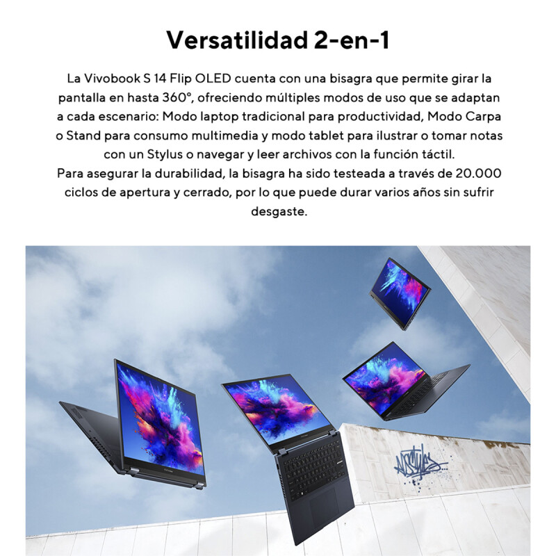 Notebook ASUS Vivobook S14 FLIP OLED TP3402VA-KN482W 512GB Notebook ASUS Vivobook S14 FLIP OLED TP3402VA-KN482W 512GB