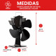 Ventilador de estufa difusor de calor NEGRO