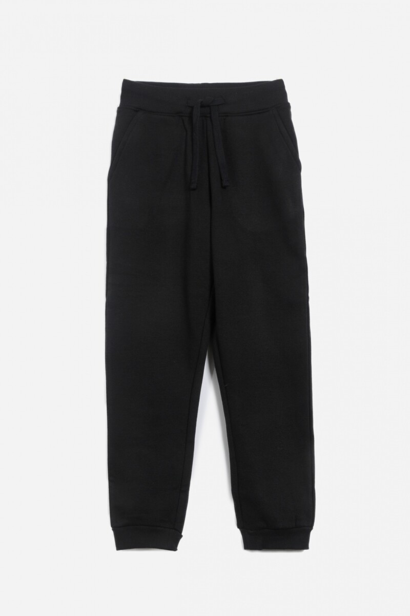 Pantalon deportivo con puño - Niño NEGRO