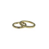 Par de alianzas de oro amarillo 18k - una con brillantes Par de alianzas de oro amarillo 18k - una con brillantes
