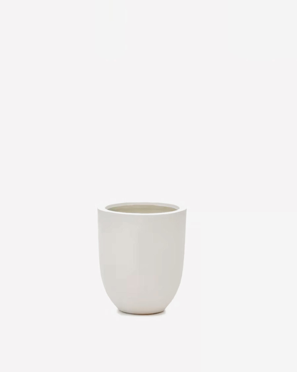 Macetero Aiguablava de cemento blanco Ø 39 cm 